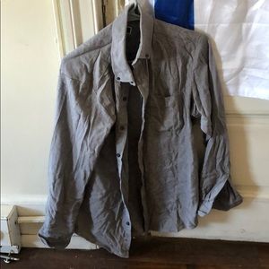 Grey button down